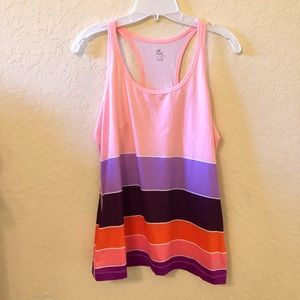 GapFit color block striped athletic tank top